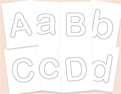 Large Printable Alphabet Letters (2 Sets 26 Pages Each) - Etsy - Auto News