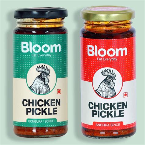 Bloom Chicken Pickle Combo (230g X 2) (Gongura Chicken & Andhra Chicken ...