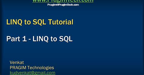 Image result for LINQ to SQL Tutorial 2013