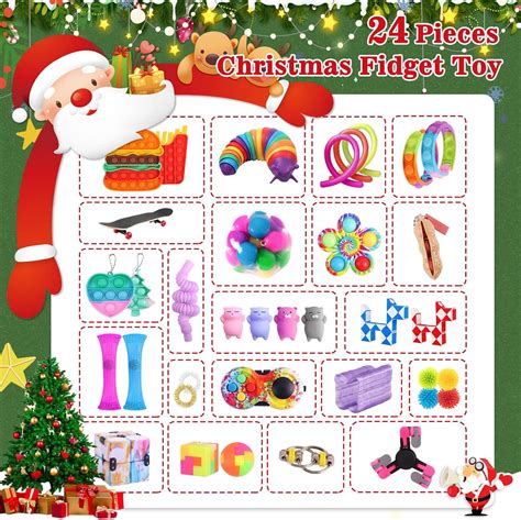 Buy Fidget Advent Calendar 2022, 24 Days of Surprises Fidget Toys Box ...