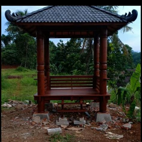 Jual gazebo kayu kelapa atap sirap Bogor - Kab. Jepara - Dennymebel ...