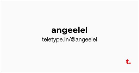 @angeelel — Teletype