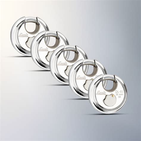 Link Disc Lock 70MM Padlocks 5Pcs-Set | Stainless Steel Body | Hardene