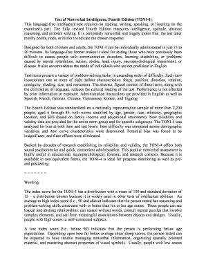 Image result for Toni 4 Test Reliability