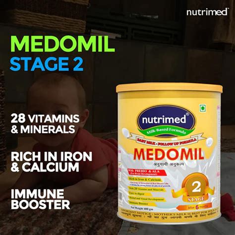 Medomil Infant Formula Stage 2, 400 gm Tin Price, Uses, Side Effects ...