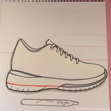 Sketch of a Lace-less Tennis Shoe | Stable Diffusion Online