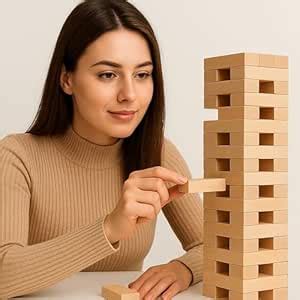 Buy Toy Grand Wooden Tumbling Tower Game – Indoor Stacking Puzzle ...