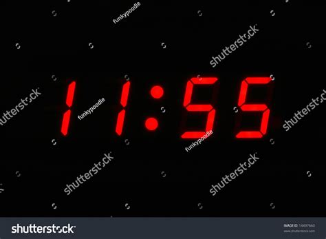 Almost Twelve Oclock Digital Clock Displaying Stock Photo 14497660 ...
