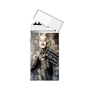 KIKKMIN Lighter with Battery Press Count Indicators, Girl Pattern ...