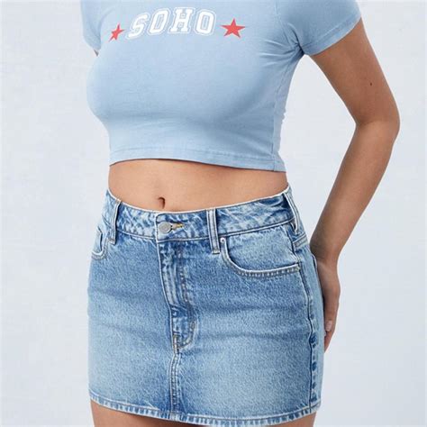 Pacsun mini denim skirt, great condition and can be... - Depop