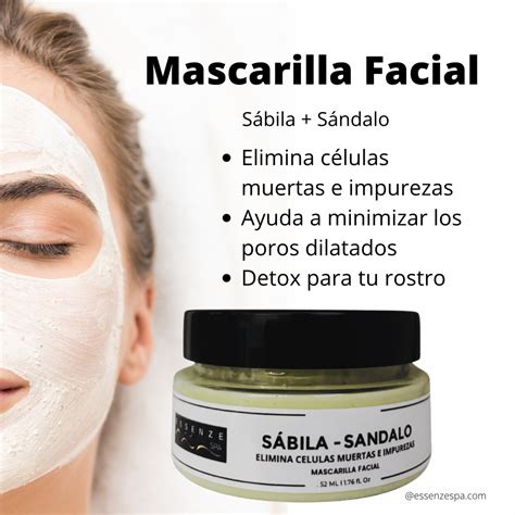 Mascarilla Facial de Sábila y Sándalo / Aloe Vera and Sandalwood Facia ...