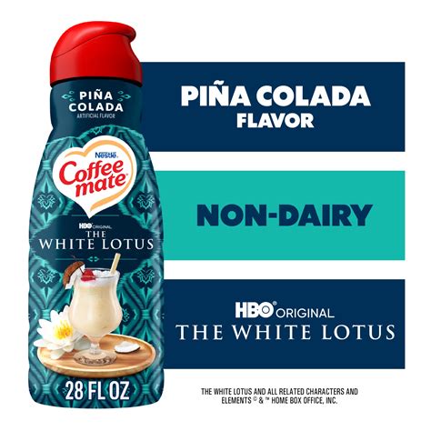 Coffee mate White Lotus Pina Colada Liquid Non-Dairy Coffee Creamer, 28 ...