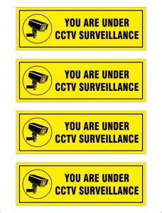 Color Crafts 27.94 cm You Are Under CCTV Surveillance Sign Poster Good ...