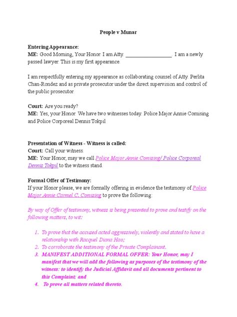 Image result for Hearing Transcript Sample