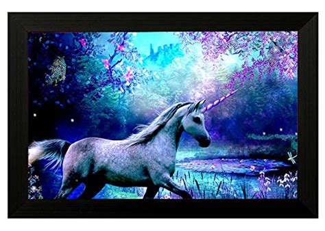 Pintura 'Unicorn Design' Framed Painting (Vinyl Board, 45.72 cm x 2.54 ...