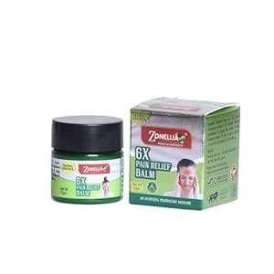 Zonellia 6X Pain Relief Balm, Topical Application, Analgesic and Anti ...