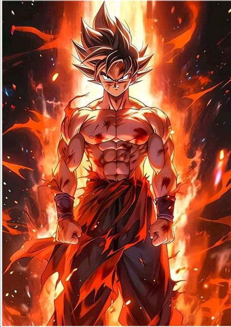DRAGON BALL Z GOKU FIRE POSTER – Inkyprinty.in