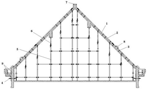一种工具式超大坡度斜屋面施工模板及施工方法与流程