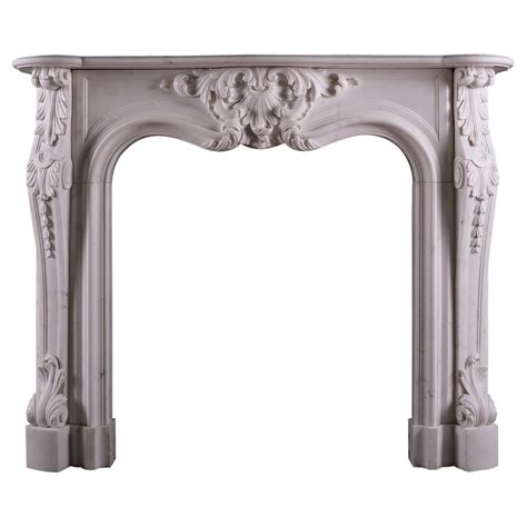 White Statuary Marble Regency Fireplace Mantel For Sale at 1stDibs ...