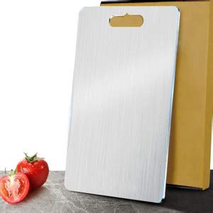 WokHouse Stainless Steel Rectangle Medium Size Chopping Board for ...