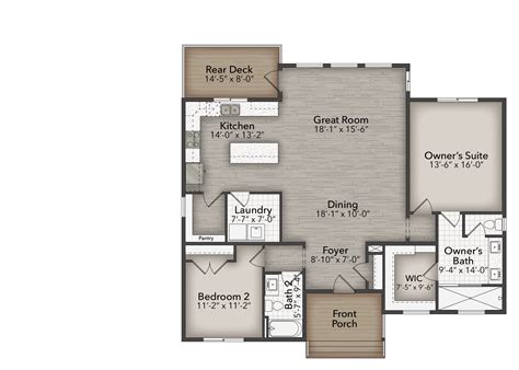 Cumberland Floor Plan | 2 Beds, 2 Baths | Brown Haven Homes
