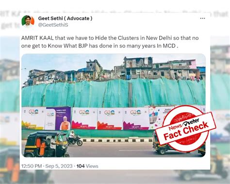 Old image from Mumbai shared as renovation in Delhi ahead of G20 Summit