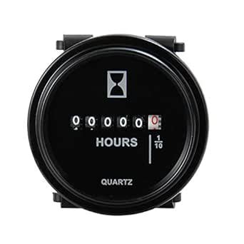 Mechanical Round Hour Meter AC DC 12V 24V 36V 48V 60V 72V Quartz Hour ...