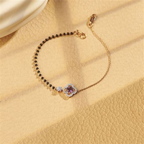 Regal Amethyst and Diamond Mangalsura Bracelet