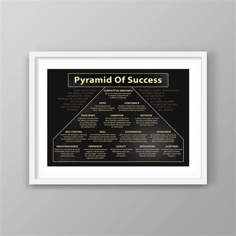 Pyramid of Success Printable Coach Team Spirit Office Decor ...