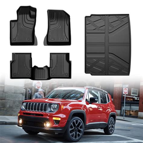 IKABEVEM Custom Fit Floor Mats and Cargo Mat Set Compatible with Jeep ...