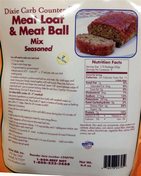 Meatloaf Mix Calories at William Gainey blog