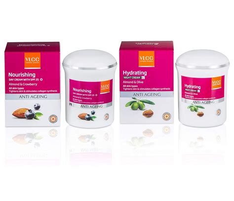 VLCC Vlcc Anti Aging Day Cream Spf 25 & Hydrating Anti Ageing Night ...
