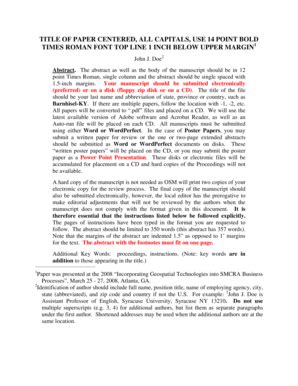 Abstract Example Forms and Templates - Fillable & Printable Samples for ...