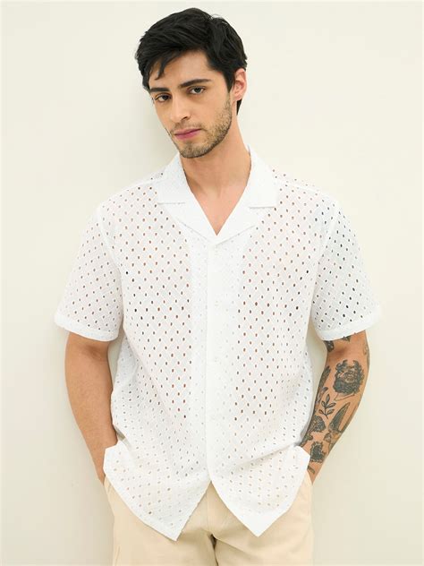 Heritage Schiffli Cotton Shirt – VeroSmart