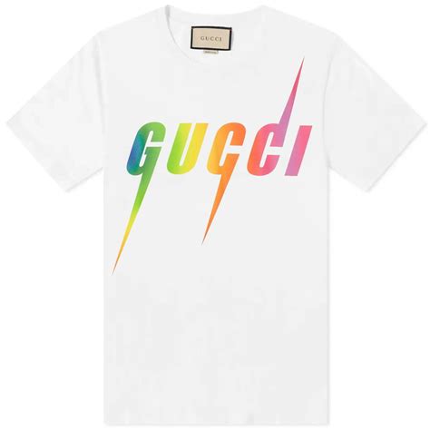 Gucci Men's Rainbow Blade T-Shirt in Sunlight Gucci