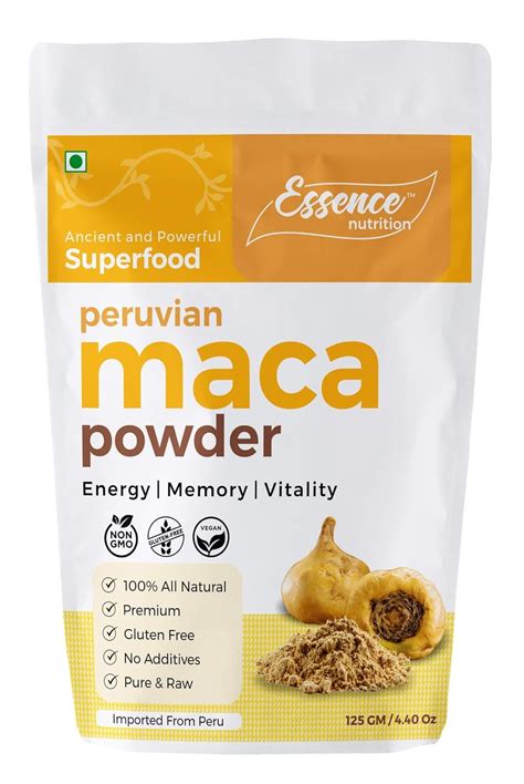 Buy Essence Nutrition Maca Root Powder (125 Grams) - All Natural & NON ...