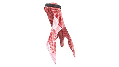 3D model Traditional Arab Head Wrap Scarf Cap Kafiya Keffiyeh Hijab VR ...