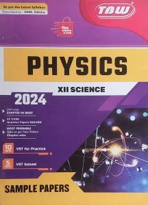 PHYSICS Sample Paper Class XII Science 2024 TBW Publication: Buy ...