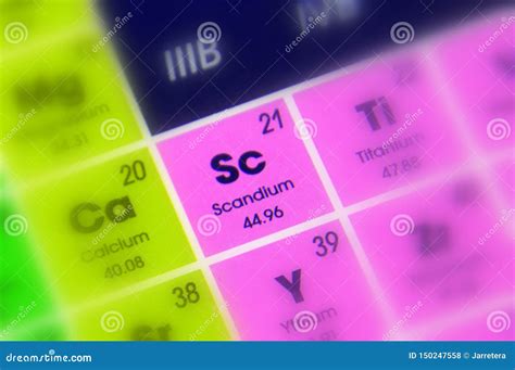 Chemical Element Scandium - Sc Stock Photo - Image of chemical, chemistry: 150247558