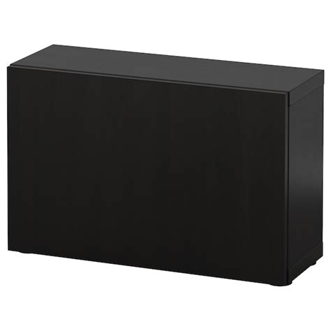 BESTÅ shelf unit with door, black-brown/Lappviken black-brown, 60x22x38 ...