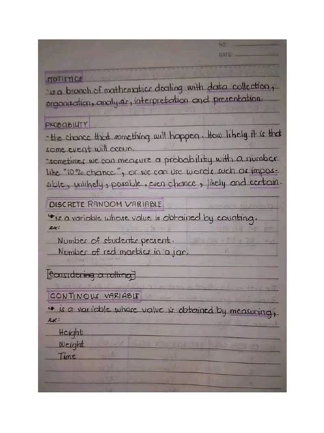 Image result for Data Science Statistics Handwritten Notes