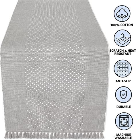 Classic Ribbed Table Runner - Grey – Folkulture India