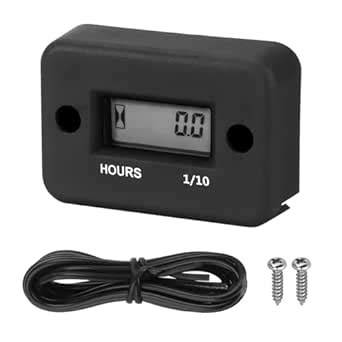 Bittwee Car Digital Inductive Hour Meter Waterproof IP68, for Gas ...