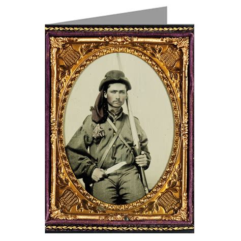 Buy 6 Vintage Greeting Cards of Southern Civil War Soldier in Infantry ...