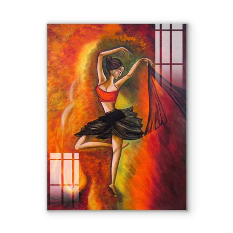 Frameless Beautiful Wall Painting for Home: Multicolour Classical Danc ...