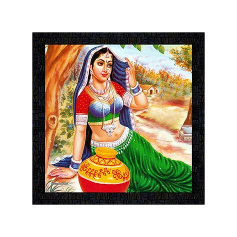 PnF Framed Poster of Rajasthani Culture Art Paintings 14280-(13x13inch ...