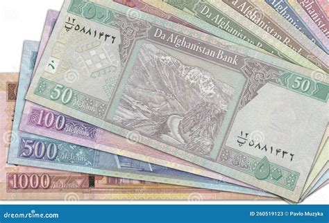 Paper Money from Afghanistan. Afghan Afghani. Close Up Banknotes from ...