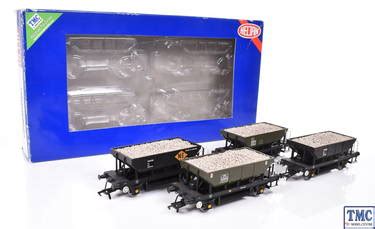 4099 Heljan OO Gauge Dogfish Wagons Pack of 4, 2 Green, 2 Black (Pre-Owned)