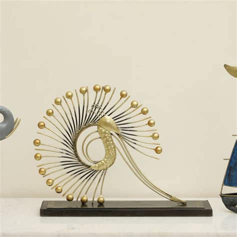 Buy VEDAS Mystical India Metal Peacock Table Accent from Vedas at just ...