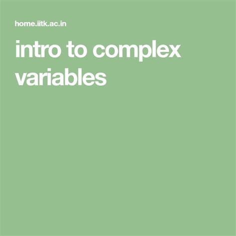 Image result for Intro to Complex Variables